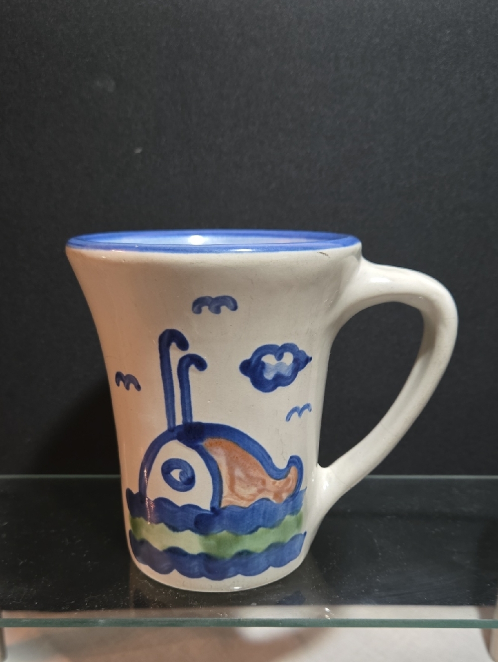 Vintage M. A. Hadley Low Tide Whale Coffee Mug.